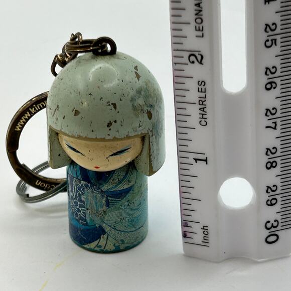 Pre-owned 2" Kimmi Doll Keychain "Misaki" Beautiful Blossom Blue Fair Condition - Picture 3 of 9